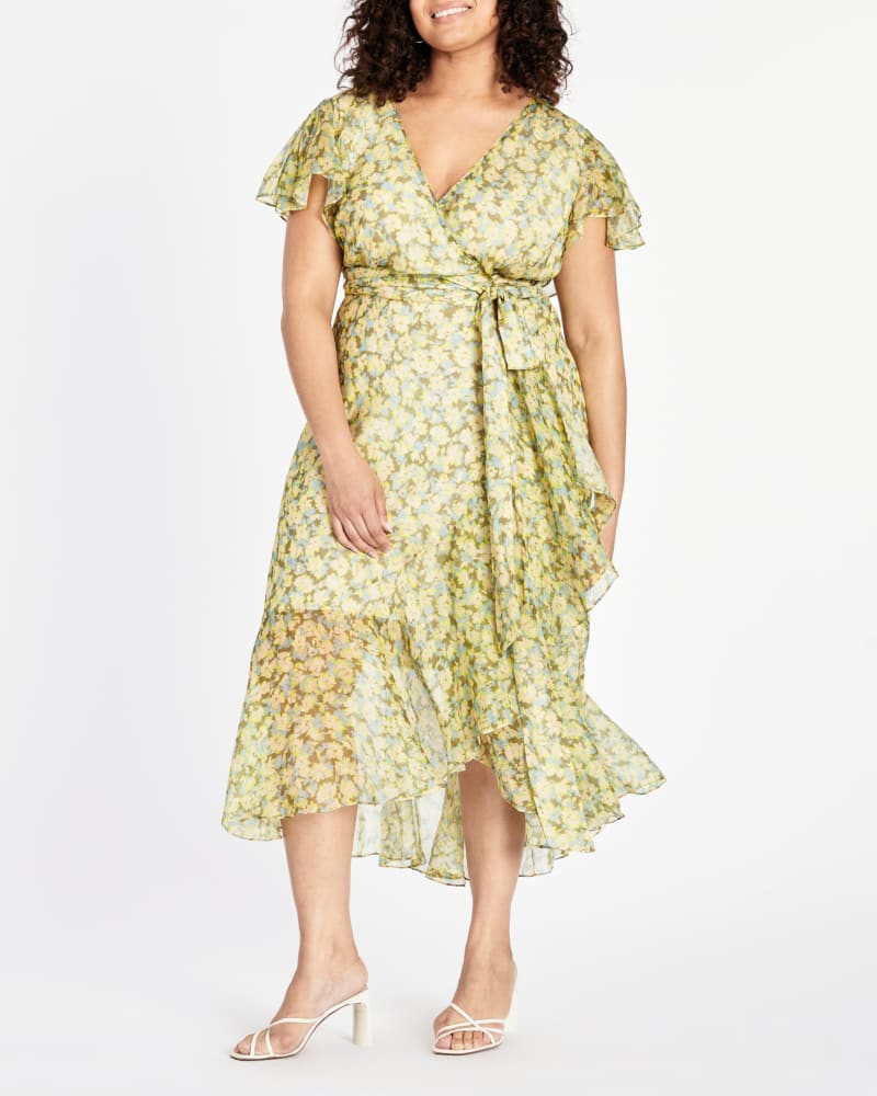 Front of a model wearing a size 12 Blaire Dress in Azalea Blossom by Tanya Taylor. | dia_product_style_image_id:294580